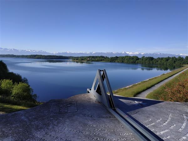 Eslourenties Daban lac du Gabas en VTT table d'orientation